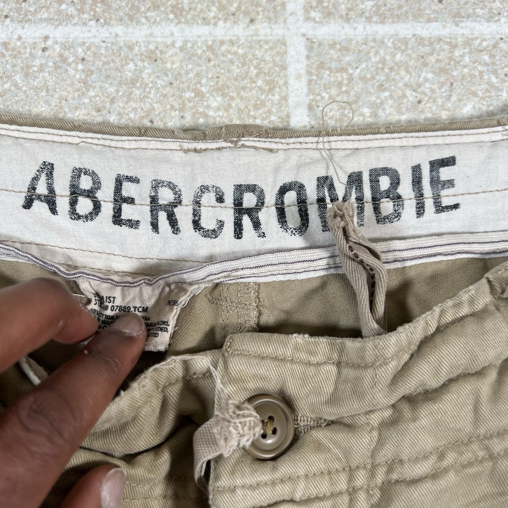 Vintage Y2K Abercrombie And Fitch Paratrooper Shorts Sz 36 Military Cargo Army - Picture 3 of 8